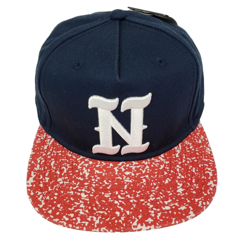NEFF the Company Snapback Hat Surfer Skateboard Cap Navy Red Streetwear - NEW